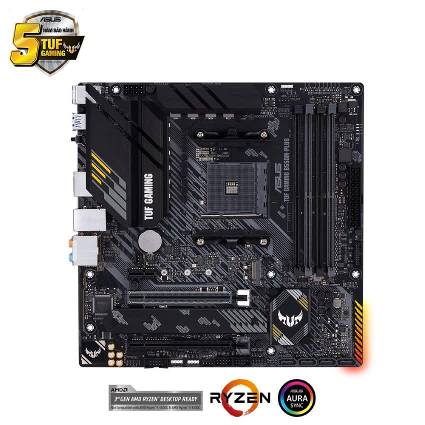 Mainboard ASUS TUF GAMING B550M-PLUS (AMD B550, Socket AM4, m-ATX, 4 khe RAM DRR4)