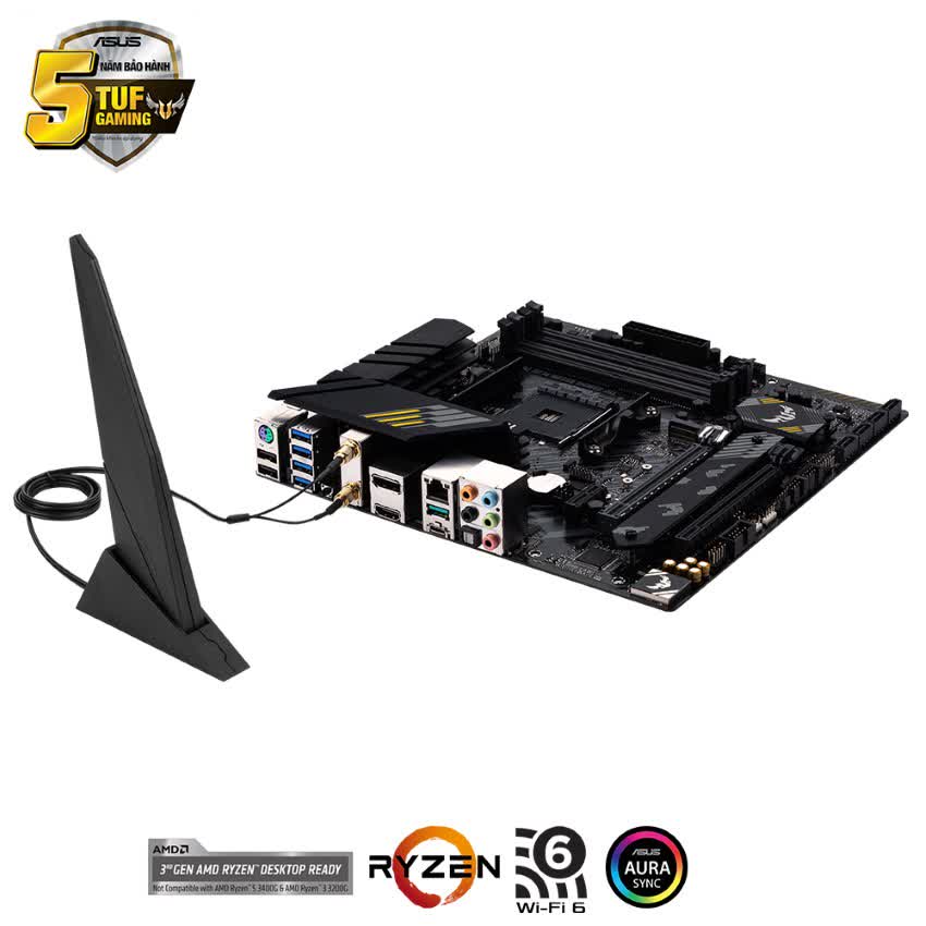 Mainboard ASUS TUF GAMING B550M-PLUS (WI-FI) (AMD B550, Socket AM4, m-ATX, 4 khe RAM DRR4)