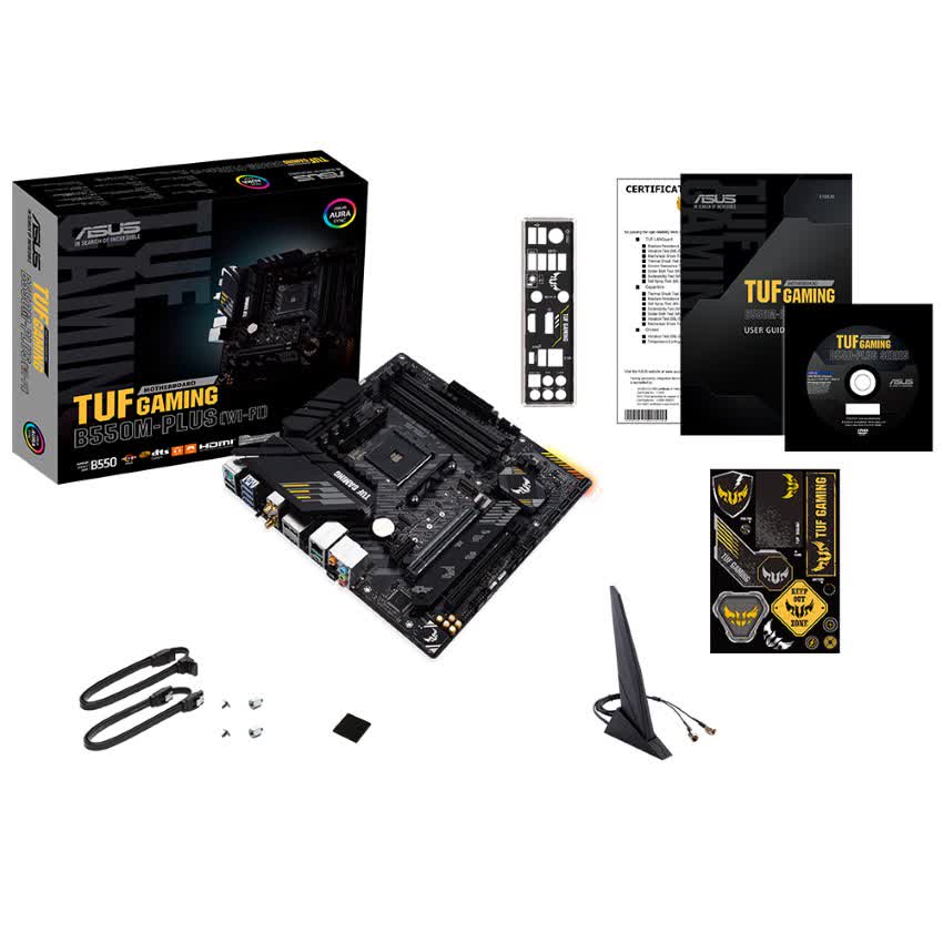 Mainboard ASUS TUF GAMING B550M-PLUS (WI-FI) (AMD B550, Socket AM4, m-ATX, 4 khe RAM DRR4)