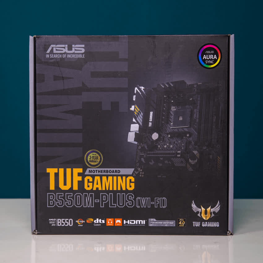 Mainboard ASUS TUF GAMING B550M-PLUS (WI-FI) (AMD B550, Socket AM4, m-ATX, 4 khe RAM DRR4)