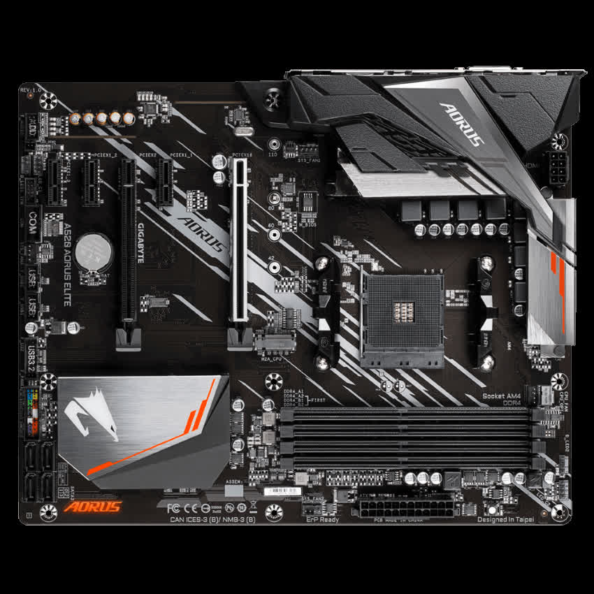 Mainboard Gigabyte A520 AORUS ELITE (AMD A520, Socket 1200, ATX, 4 khe RAM DDR4)