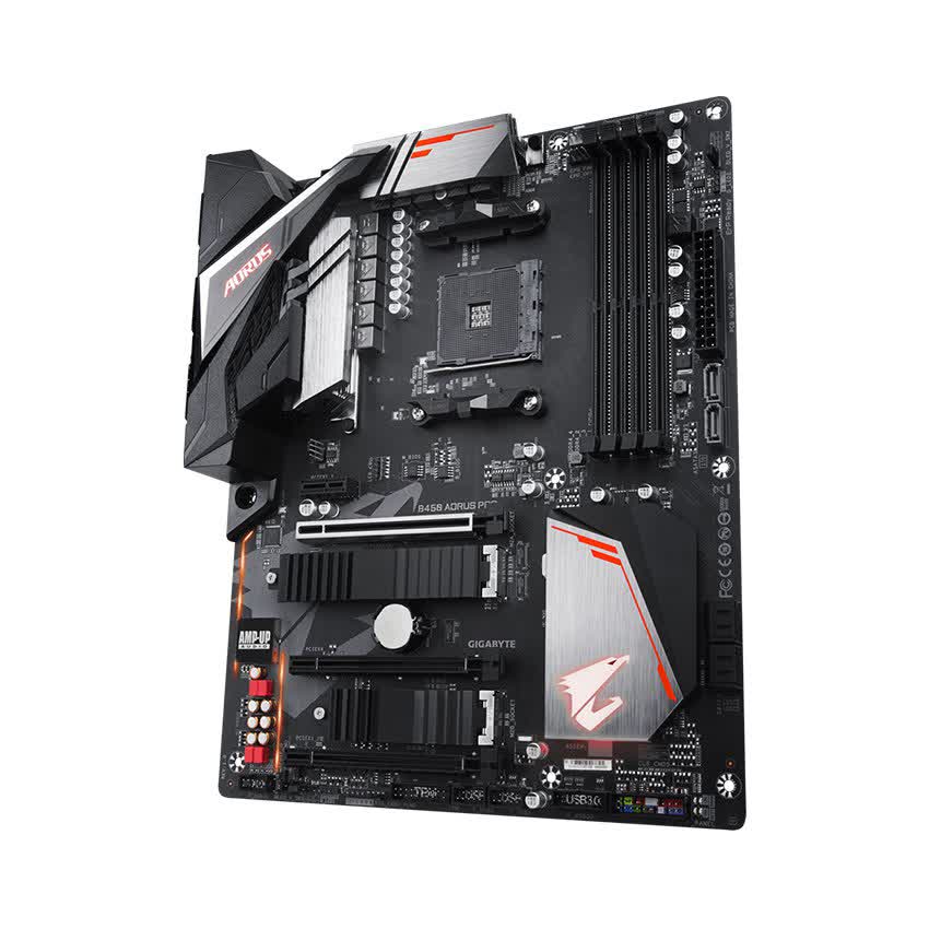 Mainboard GIGABYTE B450 AORUS PRO (AMD B450, Socket AM4, ATX, 4 khe RAM DDR4)