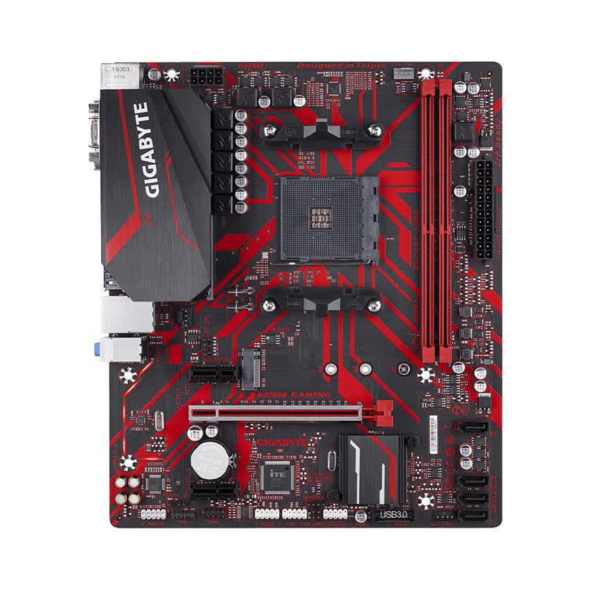 Mainboard GIGABYTE B450M-Gaming (AMD B450, Socket AM4, m-ATX, 2 khe RAM DDR4)
