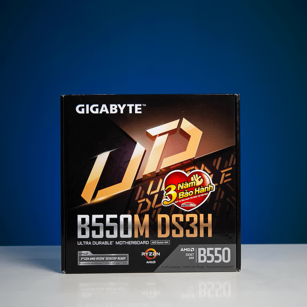 Mainboard Gigabyte B550M-DS3H (AMD B550, Socket AM4, m-ATX, 4 khe RAM DDR4)