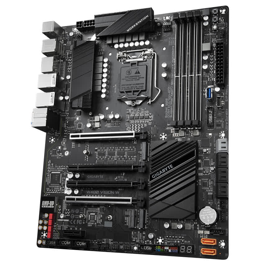 Mainboard Gigabyte W480 VISION W (W480, socket 1200, ATX, 4 khe RAM DDR4)