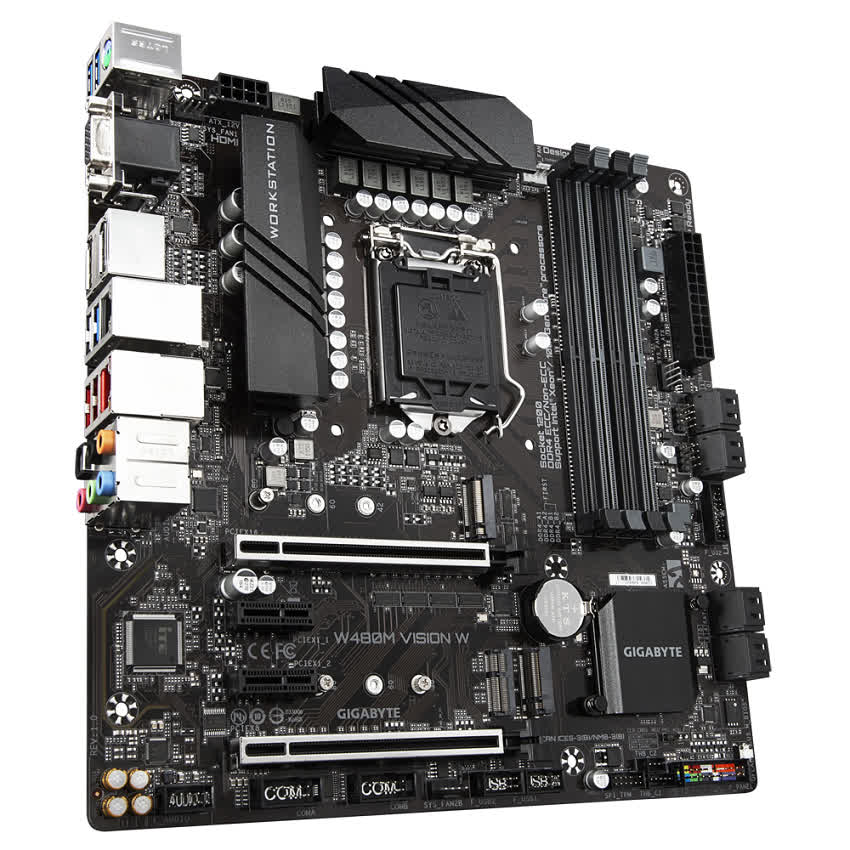 Mainboard Gigabyte W480M VISION W (W480, socket 1200, mATX, 4 khe RAM DDR4)