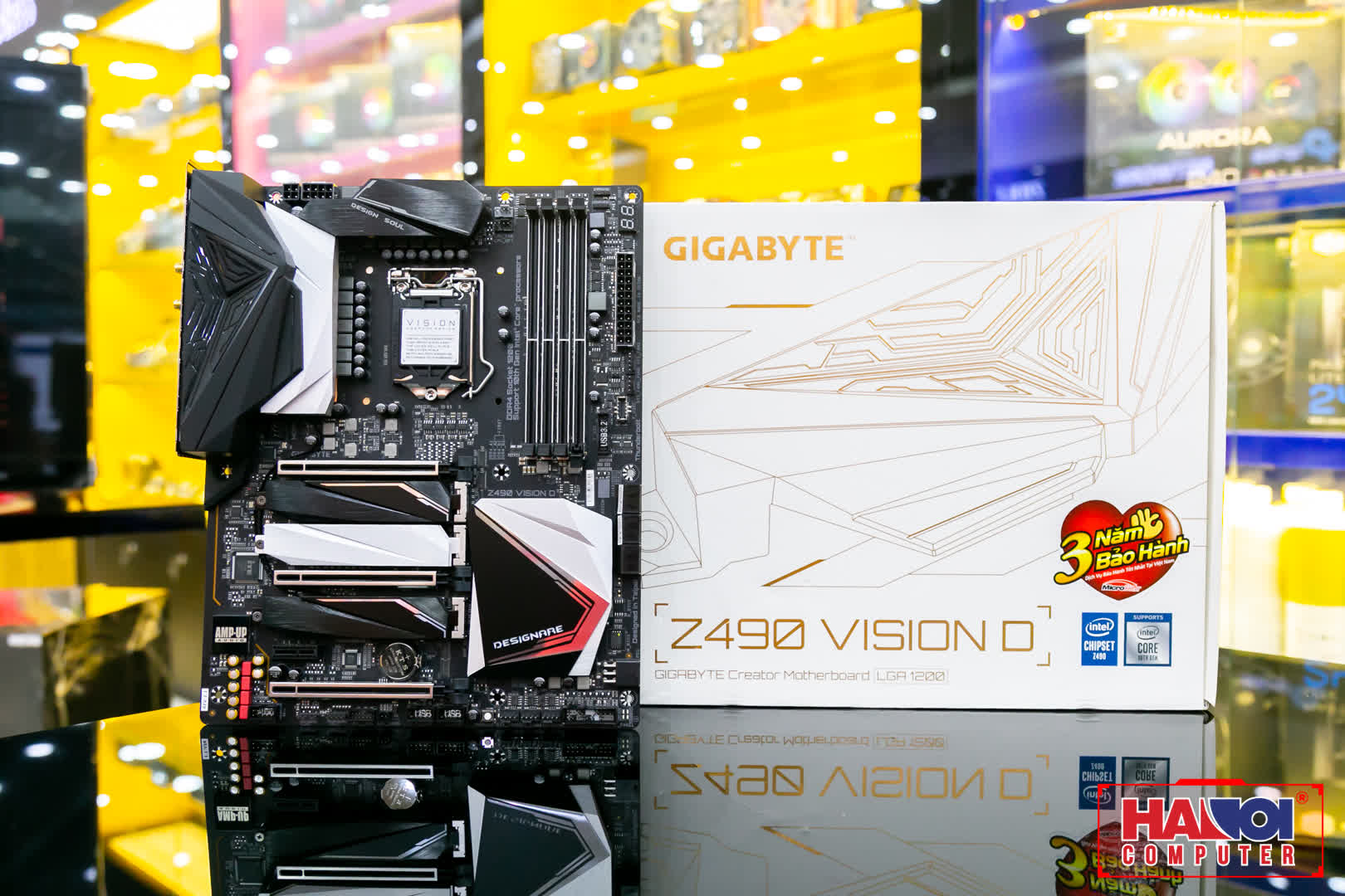 Mainboard GIGABYTE Z490 VISION D (Intel Z490, Socket 1200, ATX, 4 khe RAM DDR4)