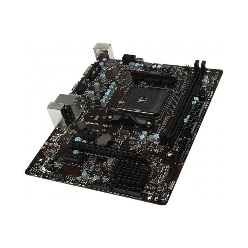 Mainboard MSI A320M PRO-VDS V2 (AMD A320, Socket AM4, m-ATX, 2 khe RAM DDR4)