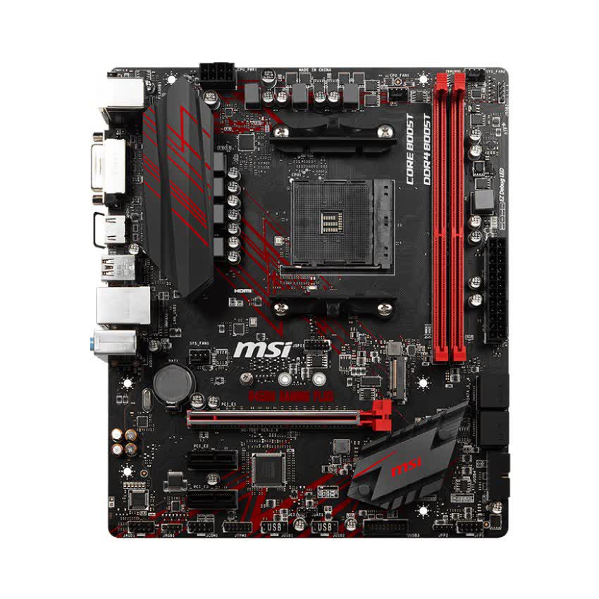 Mainboard MSI B450M GAMING PLUS (AMD B450, Socket AM4, m-ATX, 2 khe RAM DDR4)