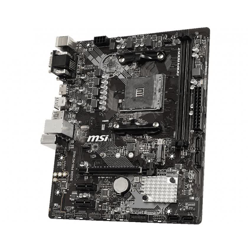 Mainboard MSI B450M PRO-M2 MAX (AMD B450, Socket AM4, m-ATX, 2 khe RAM DDR4)