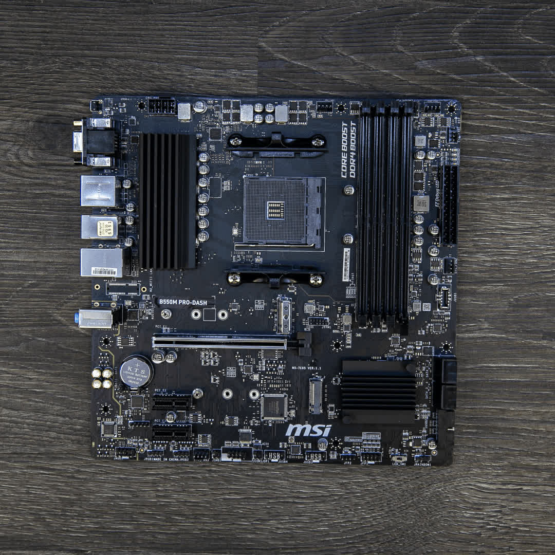 Mainboard MSI B550M PRO-DASH (AMD B550, Socket AM4, m-ATX, 4 khe RAM DRR4)