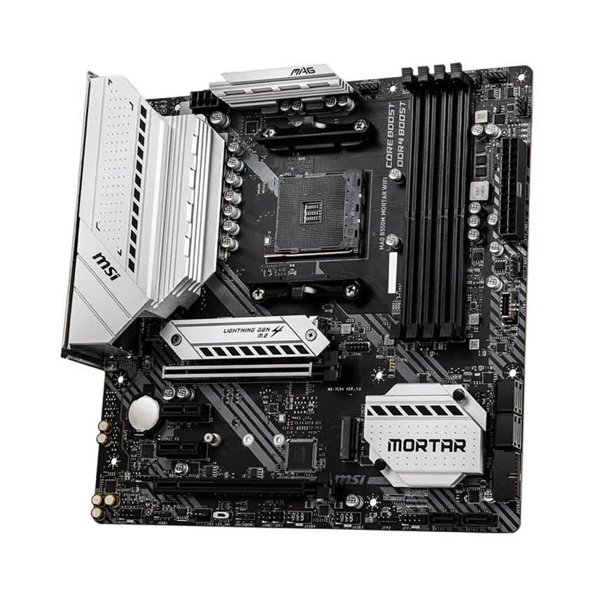 Mainboard MSI MAG B550M MORTAR WIFI (AMD B550, Socket AM4, m-ATX, 4 khe RAM DDR4)