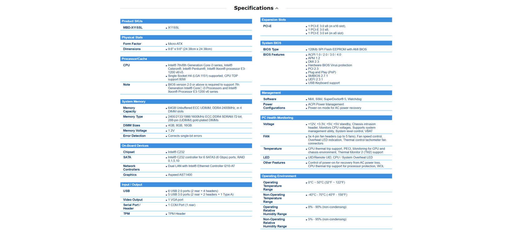 Mainboard Supermicro MBD-X11SSL-O