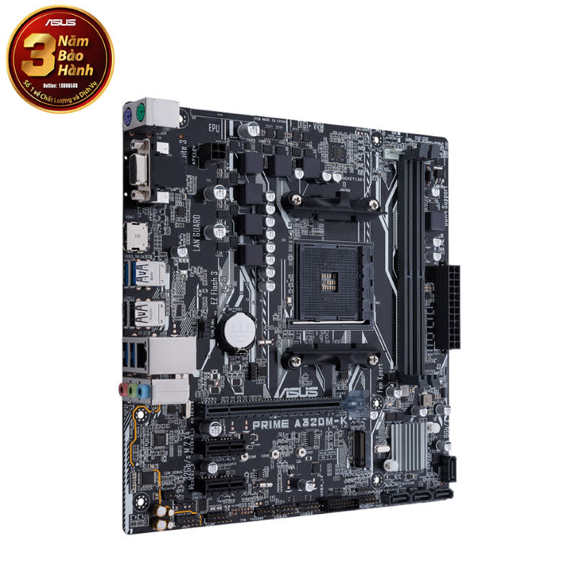 Mainboard ASUS PRIME A320M-K (AMD A320, Socket AM4, ATX, 2 khe RAM DDR4)
