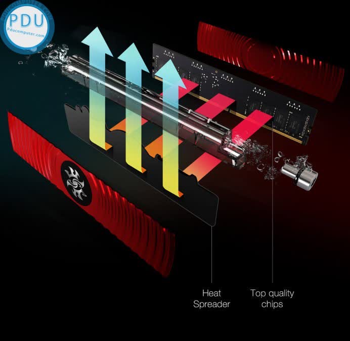 DDRam 4 Adata Spectrix D80 32GB/3200 (2x16GB) - Red