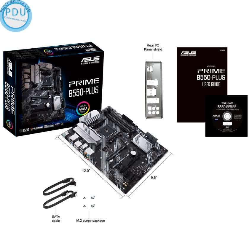 Mainboard ASUS PRIME B550-PLUS (AMD B550, Socket AM4, ATX, 4 khe RAM DRR4)