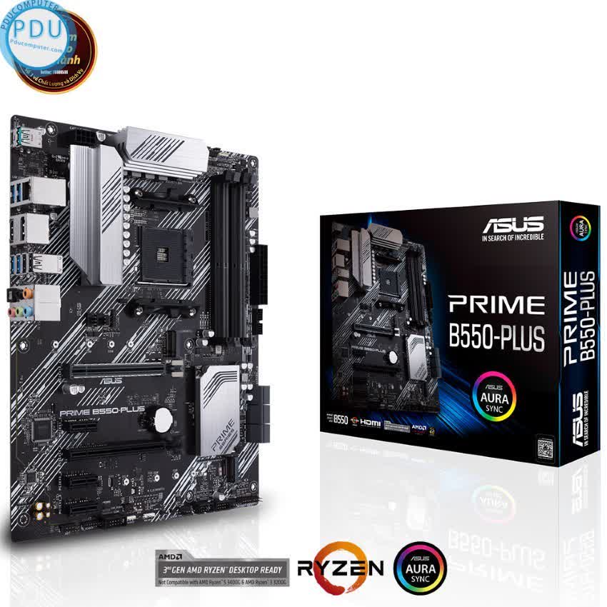 Mainboard ASUS PRIME B550-PLUS (AMD B550, Socket AM4, ATX, 4 khe RAM DRR4)