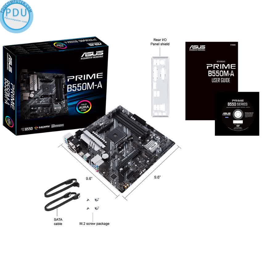Mainboard ASUS PRIME B550M-A (WI-FI) (AMD B550, Socket AM4,m- ATX, 4 khe RAM DRR4)