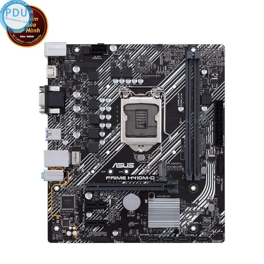 Mainboard ASUS PRIME H410M-D (Intel H410, Socket 1200, m-ATX, 2 khe Ram DDR4)