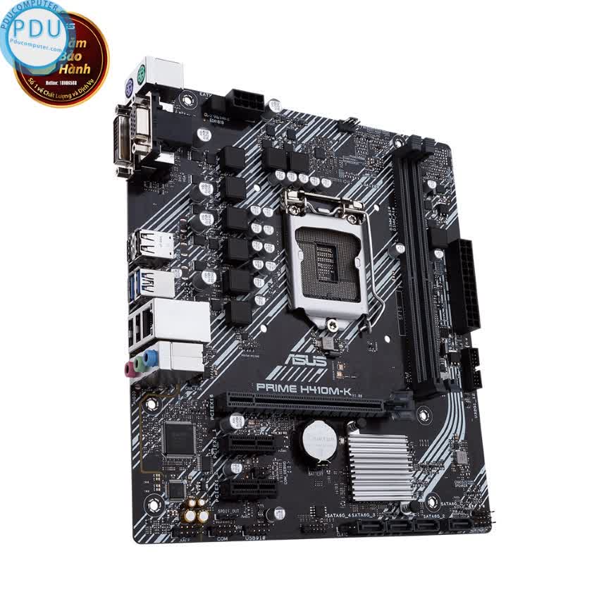 Mainboard ASUS PRIME H410M-K (Intel H410, Socket 1200, m-ATX, 2 khe Ram DDR4)