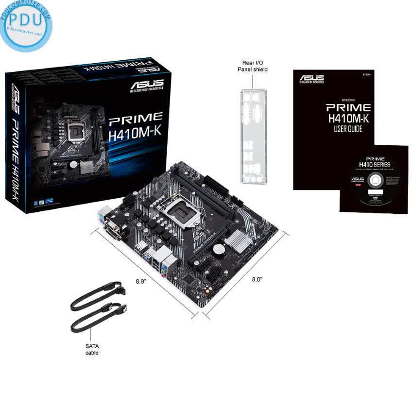 Mainboard ASUS PRIME H410M-K (Intel H410, Socket 1200, m-ATX, 2 khe Ram DDR4)