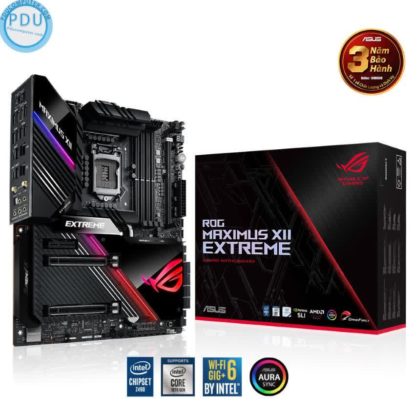 Mainboard ASUS ROG MAXIMUS XII EXTREME (Intel Z490, Socket 1200, E-ATX, 4 khe RAM DDR4)