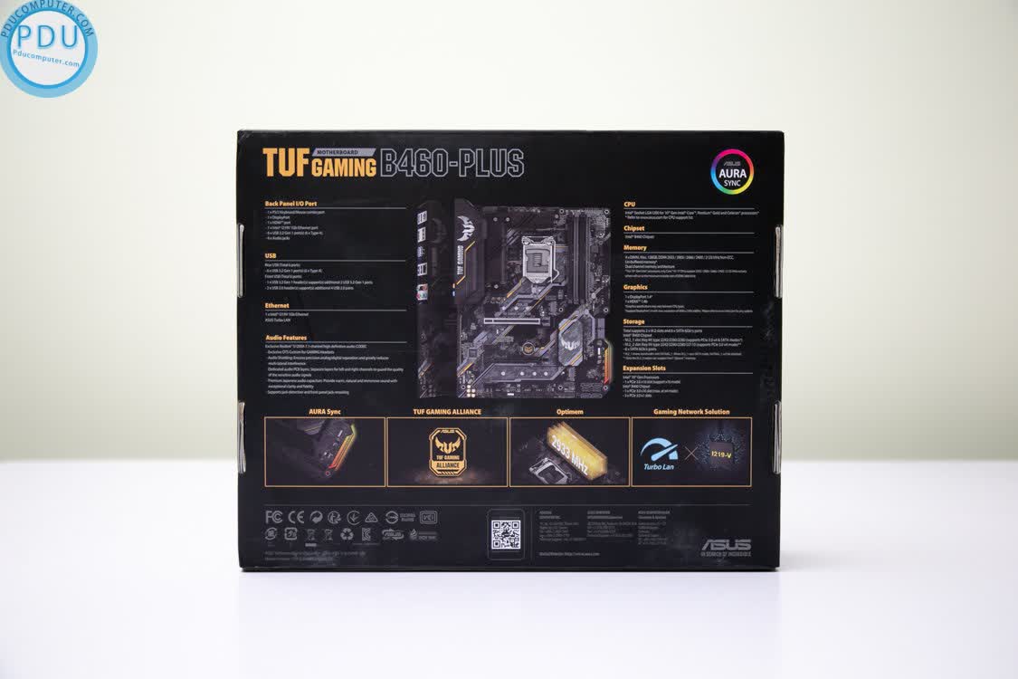 Mainboard ASUS TUF GAMING B460-PLUS (Intel B460, Socket 1200, ATX, 4 khe Ram DDR4)