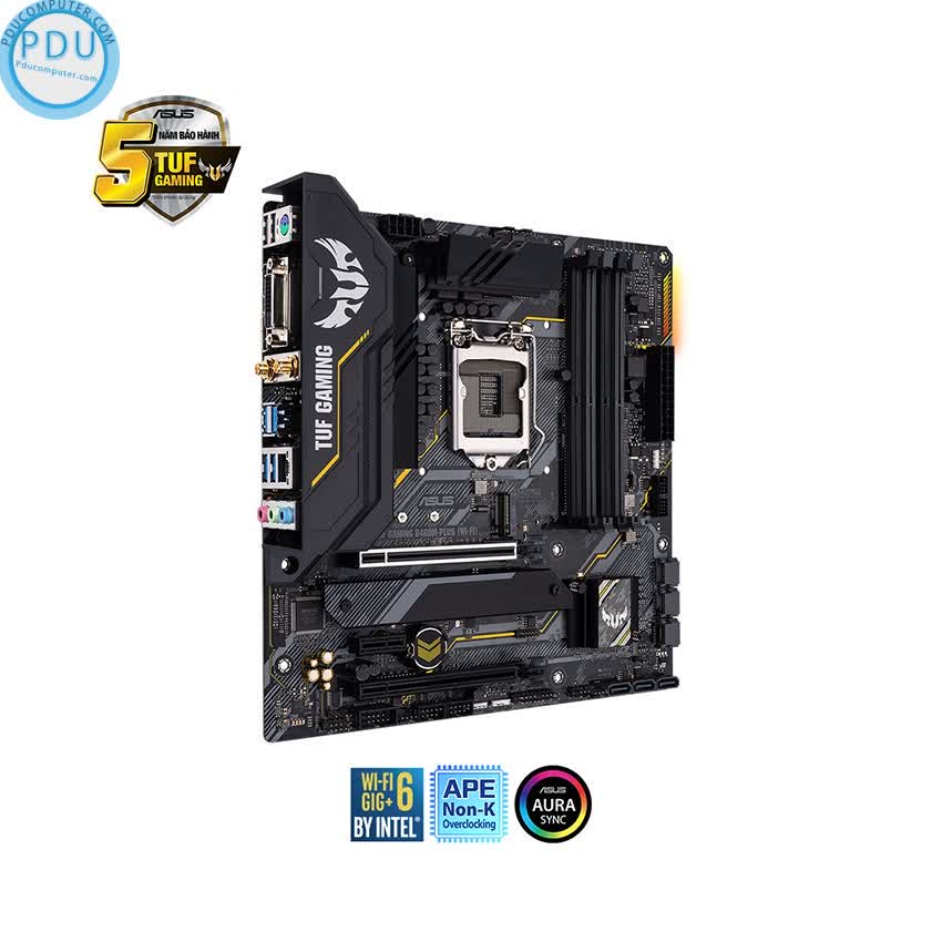 Mainboard ASUS TUF GAMING B460M-PLUS (WIFI) (Intel B460, Socket 1200, m-ATX, 4 khe Ram DDR4)