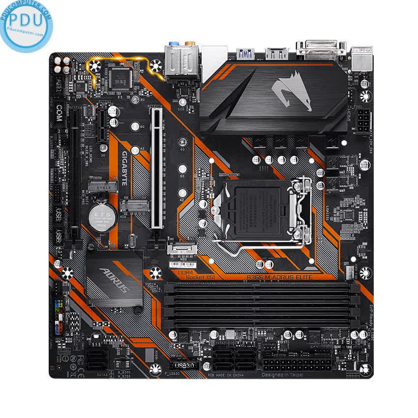 Mainboard GIGABYTE B365M AORUS ELITE (Intel B365, Socket 1151, m-ATX, 4 khe RAM DDR4)