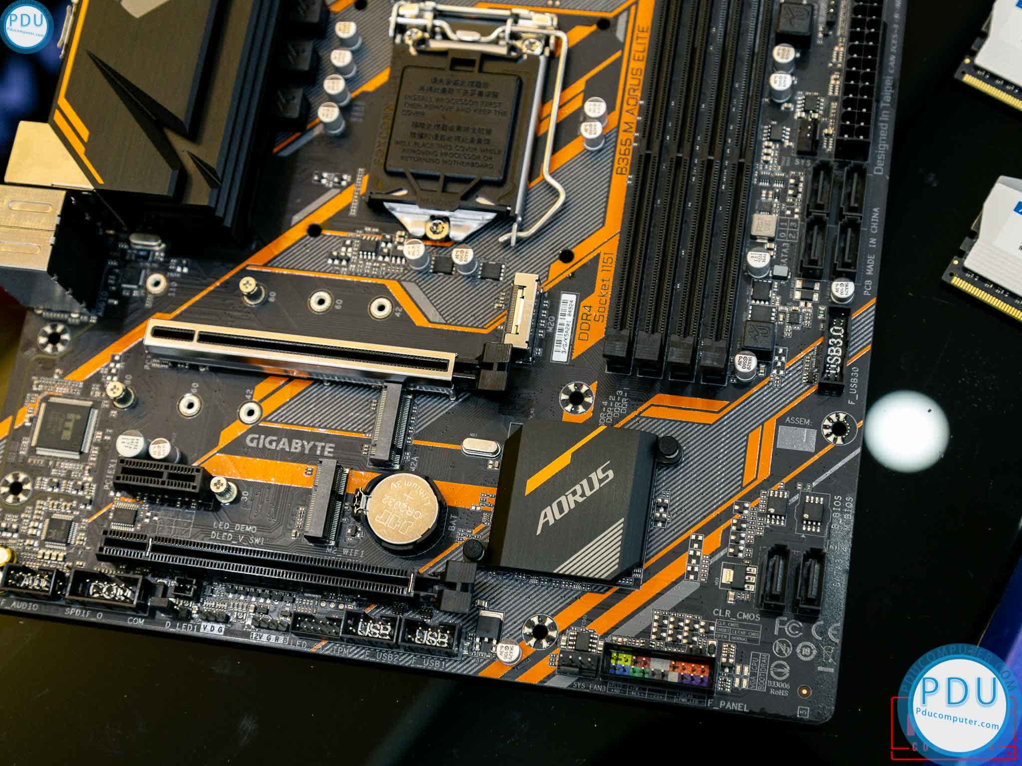 Mainboard GIGABYTE B365M AORUS ELITE (Intel B365, Socket 1151, m-ATX, 4 khe RAM DDR4)