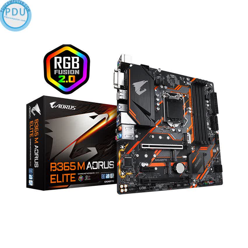 Mainboard GIGABYTE B365M AORUS ELITE (Intel B365, Socket 1151, m-ATX, 4 khe RAM DDR4)
