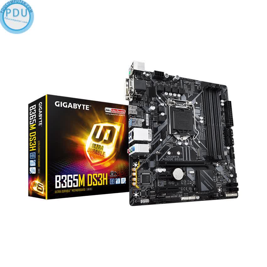 Mainboard GIGABYTE B365M - DS3H (Intel B365, Socket 1151, m-ATX, 4 khe RAM DDR4)