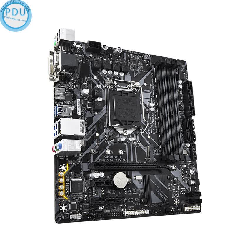 Mainboard GIGABYTE B365M - DS3H (Intel B365, Socket 1151, m-ATX, 4 khe RAM DDR4)