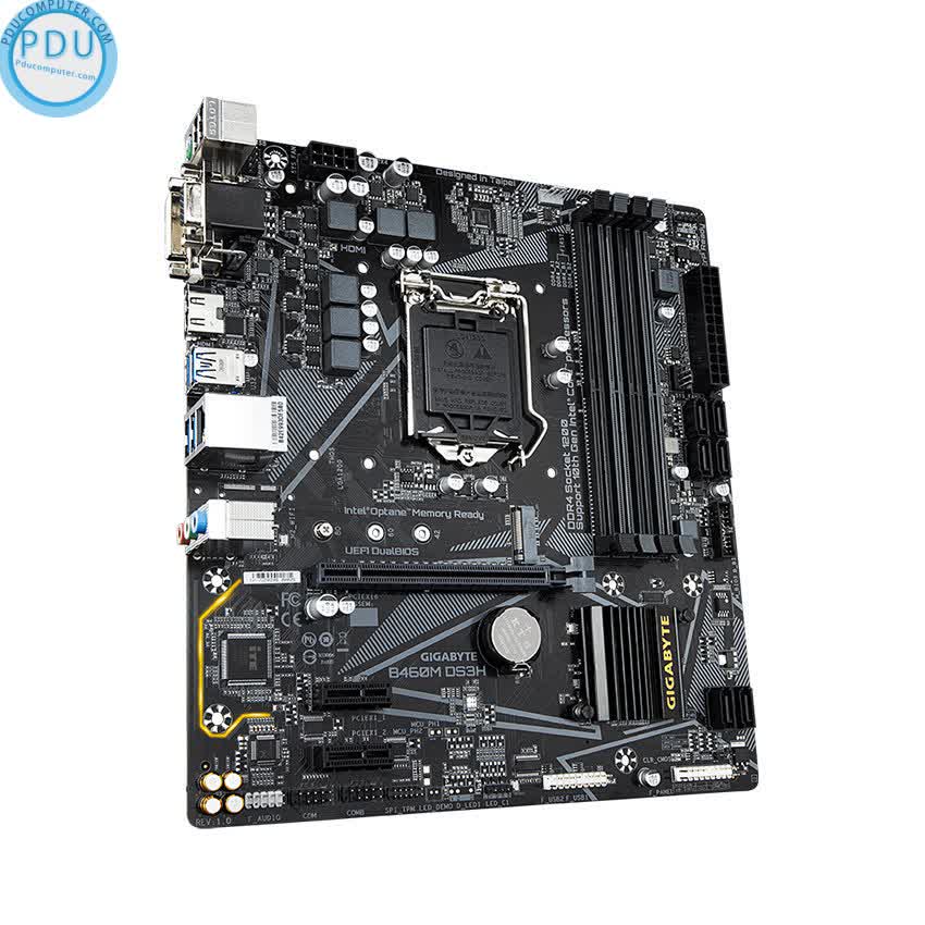Mainboard Gigabyte B460M DS3H (Intel B460, Socket 1200, m-ATX, 4 khe RAM DDR4)