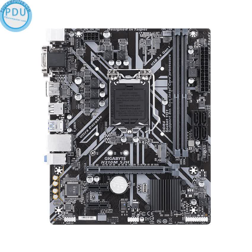 Mainboard GIGABYTE H310M-S2H (Intel H310, Socket 1151, m-ATX, 2 khe RAM DDR4)