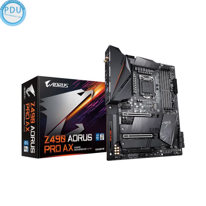 Mainboard GIGABYTE Z490 AORUS PRO AX (Intel Z490, Socket 1200, ATX, 4 khe RAM DDR4)
