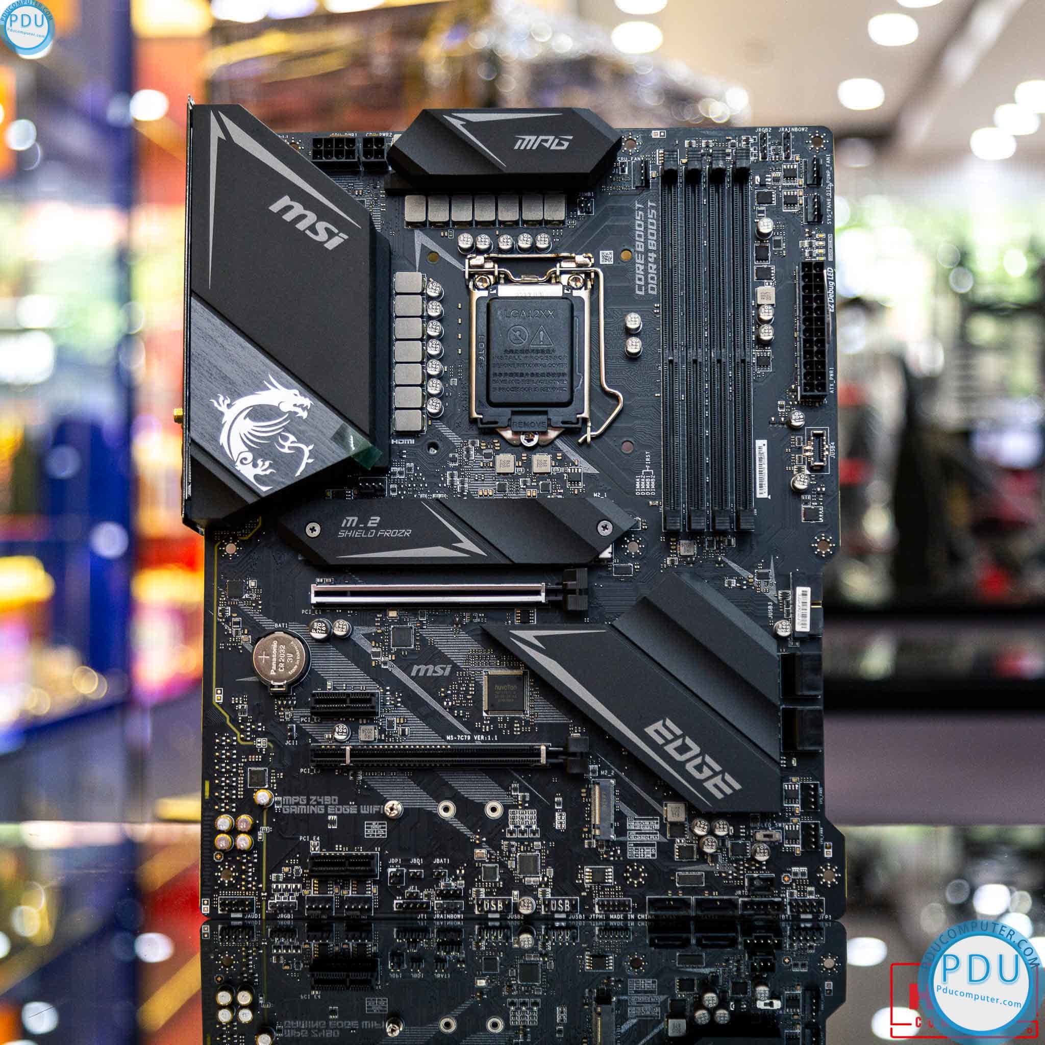 Mainboard MSI MPG Z490 GAMING EDGE WIFI (Intel Z490, Socket 1200, ATX, 4 khe RAM DDR4)