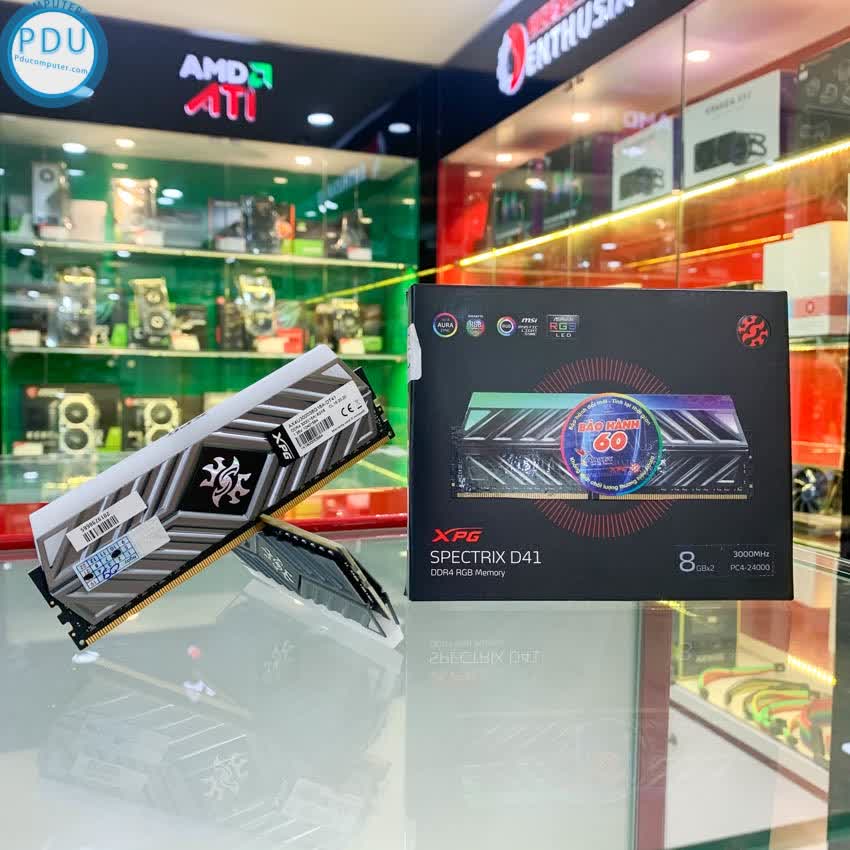 RAM Desktop ADATA XPG Spectrix D41 RGB Grey (AX4U300038G16A-DT41) 16GB (2x8GB) 3000MHz