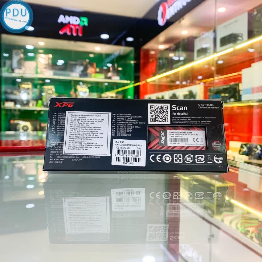 RAM Desktop ADATA XPG Spectrix D41 RGB Red (AX4U3000316G16A-SR41) 16GB(1x16GB) 3000Mhz