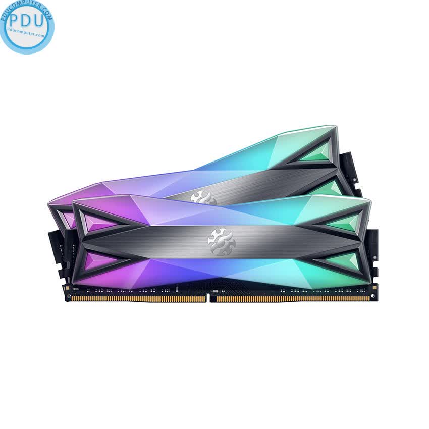 Ram Desktop Adata XPG Spectrix D60G RGB Grey (AX4U300038G16A-DT60) 16GB (2x8GB) DDR4 3000Mhz