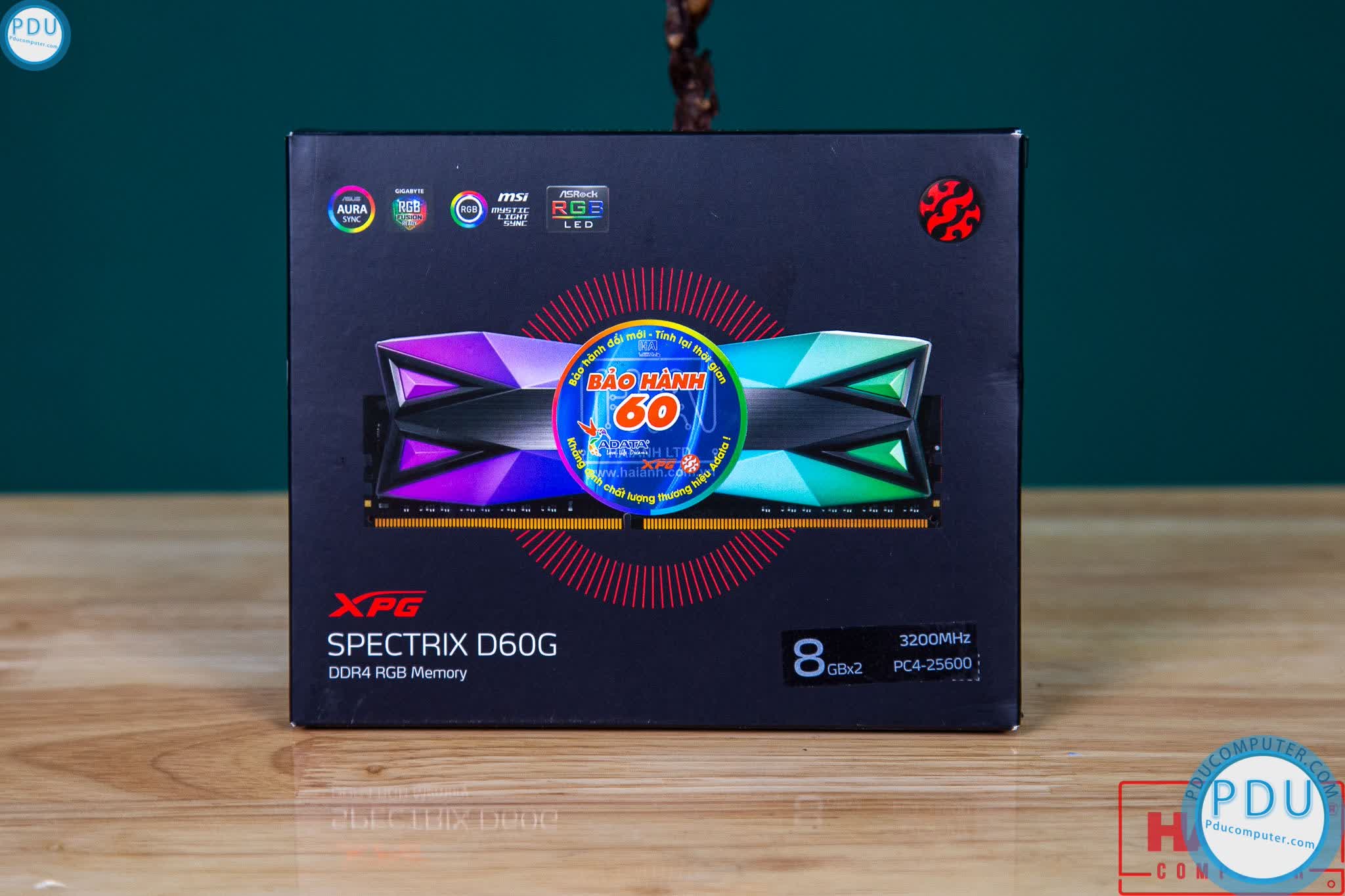 Ram Desktop Adata XPG Spectrix D60G RGB Grey (AX4U300038G16A-DT60) 16GB (2x8GB) DDR4 3000Mhz