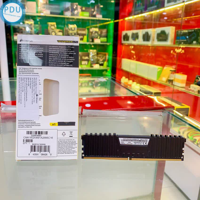 RAM Desktop CORSAIR Vengeance LPX (CMK16GX4M1A2666C16) 16GB (1x16GB) DDR4 2666MHz