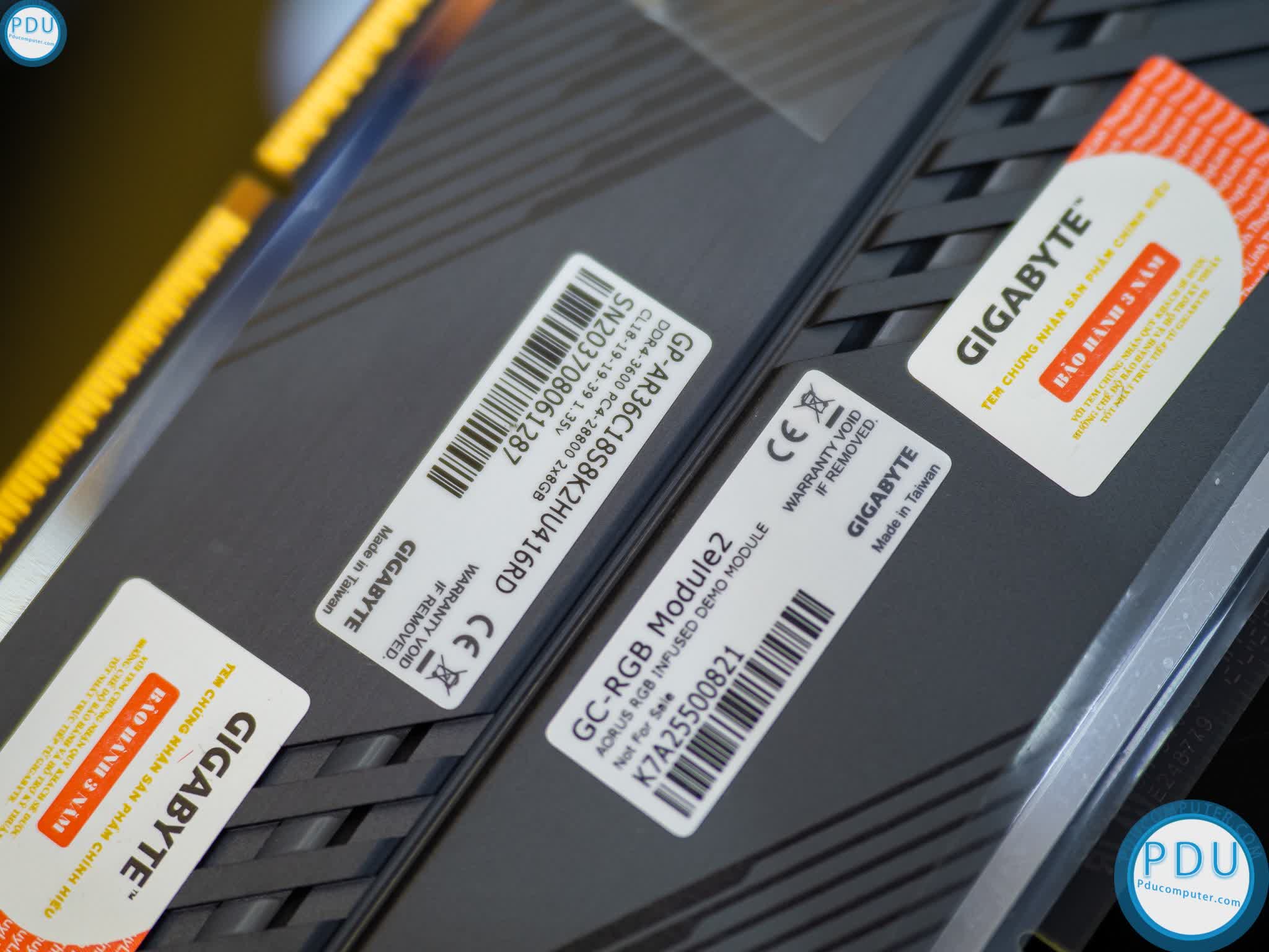 Ram Desktop Gigabyte AORUS RGB 16GB (2x8GB) (With Demo Kit) DDR4 3200Mhz (GP_ARS16G32D)