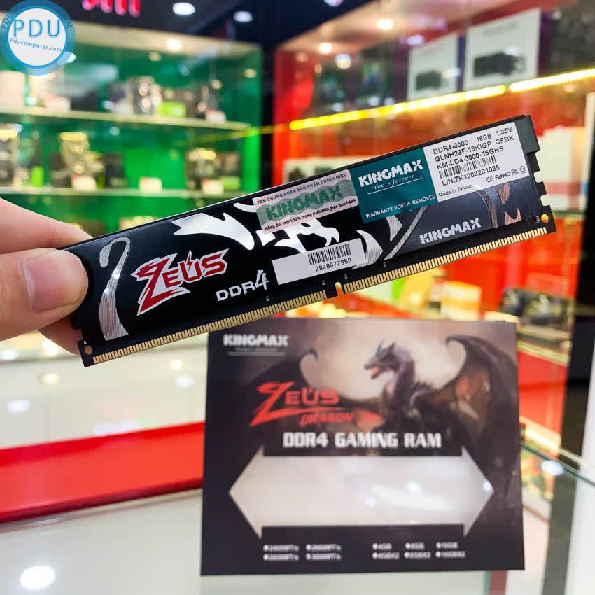 Ram Desktop Kingmax Zeus Dragon (KM-LD4-3000-16GHS) 16GB (1x16GB) DDR4 3000Mhz