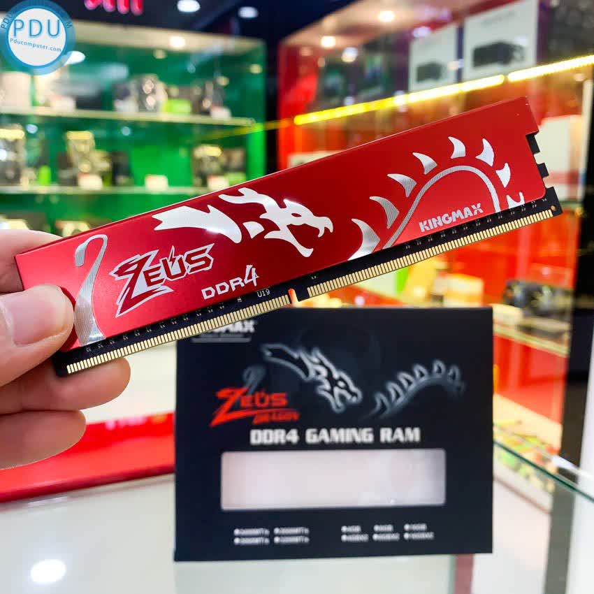 Ram Desktop Kingmax Zeus Dragon Red (KM-LD4-2666-16GH) 16GB (1x16GB) DDR4 2666Mhz