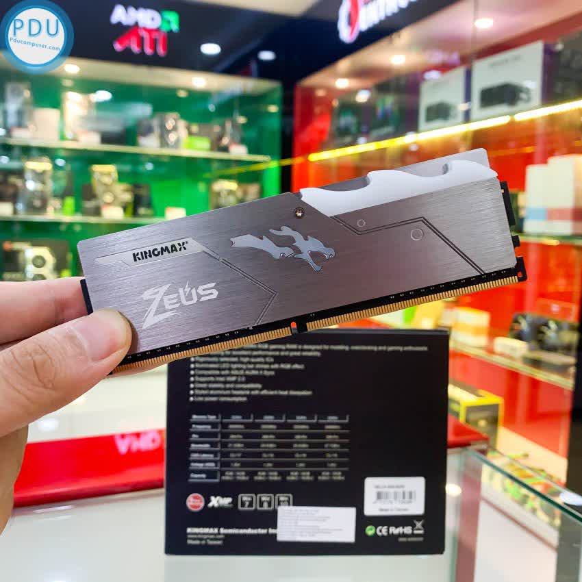 Ram Desktop Kingmax Zeus Dragon RGB (KM-LD4-3000-8GRS) 8G (1x8GB) DDR4 3000Mhz