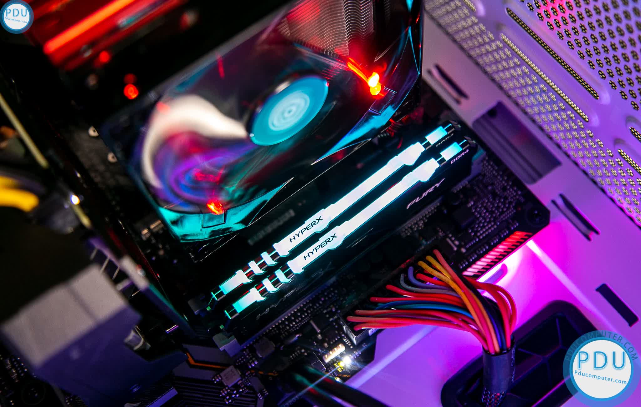 Ram Desktop Kingston HyperX Fury RGB (HX432C16FB4AK2/32) 32GB (2x16GB) DDR4 3200Mhz