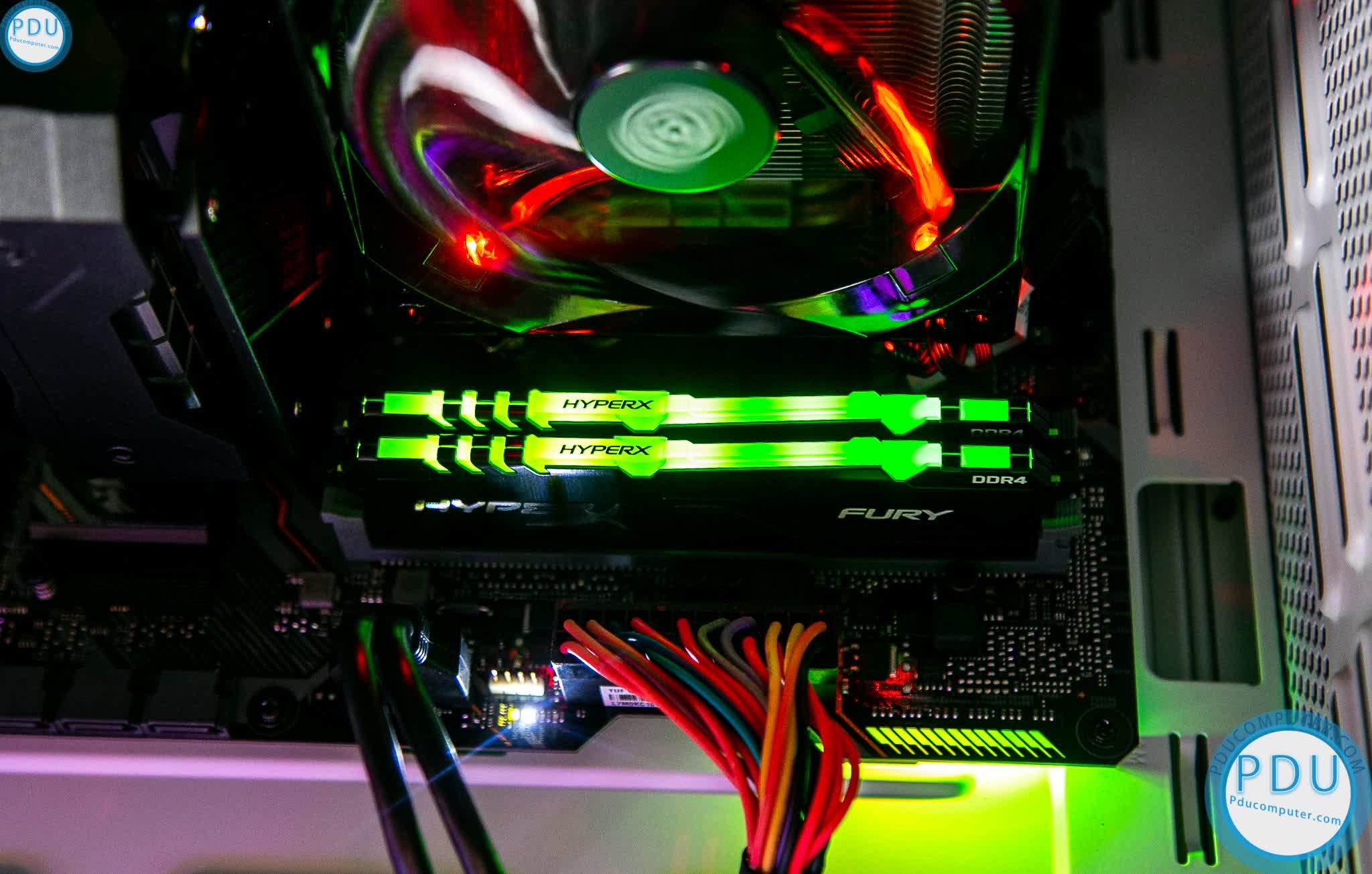 Ram Desktop Kingston HyperX Fury RGB (HX432C16FB4AK2/32) 32GB (2x16GB) DDR4 3200Mhz