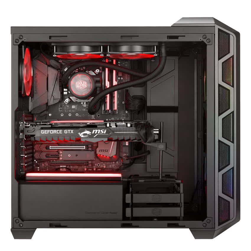 Vỏ Case Cooler Master MasterCase H500 TG ARGB (Mid Tower/Màu đen/Led ARGB)