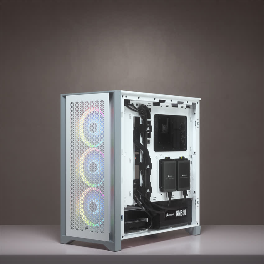 Vỏ Case Corsair 4000D Airflow TG White (Mid Tower/Màu Trắng)
